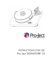 Manual Pro-Ject Signature 10 Turntable