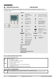 Manual Siemens RDE100.1DHW Thermostat