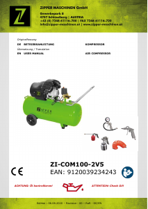 Bedienungsanleitung Zipper ZI-COM100-2V5 Kompressor