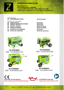 Mode d’emploi Zipper ZI-STE8004 Générateur