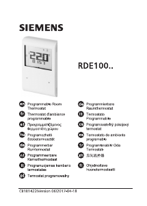 Käyttöohje Siemens RDE100.1 Termostaatti