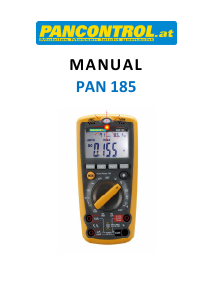 Handleiding Pancontrol PAN 185 Multimeter