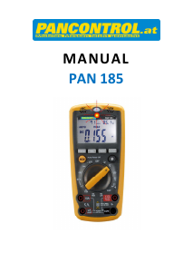 Mode d’emploi Pancontrol PAN 185 Multimètre