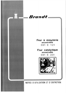 Mode d’emploi Brandt 591E231 Four