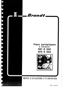 Mode d’emploi Brandt 591E533 Four