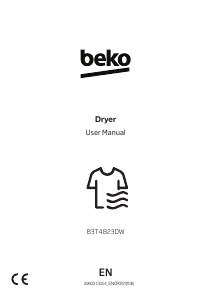 Handleiding BEKO B3T4823DW Wasdroger