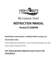 Manual High Pointe EC028BMR Microwave