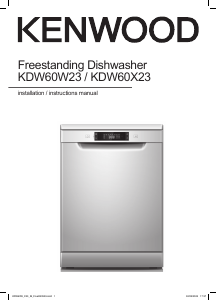 Manual Kenwood KDW60W23 Dishwasher