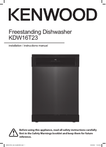 Manual Kenwood KDW16T23 Dishwasher