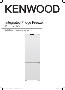 Handleiding Kenwood KIFF7022 Koel-vries combinatie