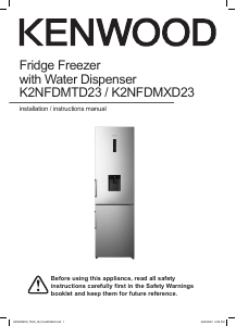 Manual Kenwood K2NFDMTD23 Fridge-Freezer