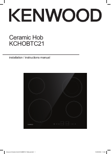 Manual Kenwood KCHOBTC21 Hob