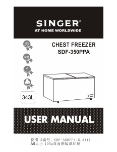 Handleiding Singer SDF-350PPA Vriezer