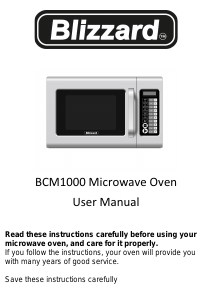 Manual Blizzard BCM1000 Microwave