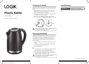 Manual Logik L17PKB23 Kettle