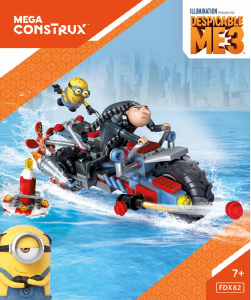 Handleiding Mega Construx set FDX82 Despicable Me 3 Gru en watermotorfiets