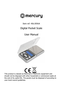 Handleiding Mercury 456.059UK Industriële weegschaal