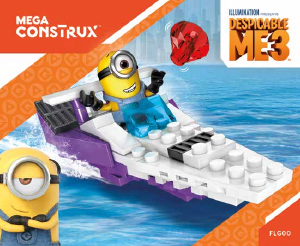 Handleiding Mega Construx set FLG00 Despicable Me 3 Balthazar's speedboot