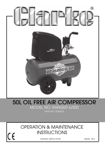Manual Clarke Ranger 6/500 Compressor