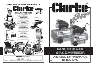 Manual Clarke Ranger 30 Compressor