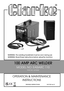 Manual Clarke EASIARC 110 Welder