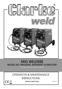 Handleiding Clarke MIG 255TEC Lasapparaat