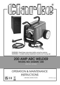 Manual Clarke EASIARC 200 Welder