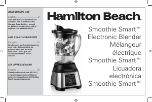 Manual de uso Hamilton Beach 56202 Smoothie Smart Batidora