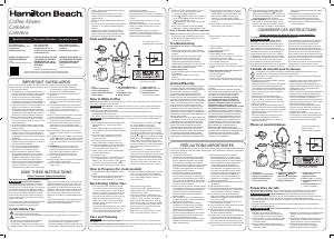 Mode d’emploi Hamilton Beach 49633 Cafetière