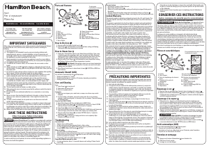 Handleiding Hamilton Beach 14950 Strijkijzer