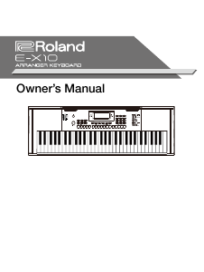 Manual Roland E-X10 Digital Keyboard