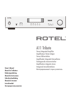 Manual Rotel A11 Tribute Amplifier