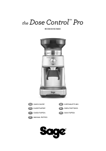 Mode d’emploi Sage SCG600 Dose Control pro Moulin à café