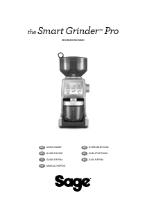 Mode d’emploi Sage BCG820 Smart Grinder Pro Moulin à café