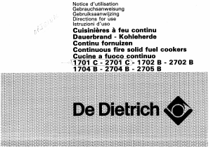 Handleiding De Dietrich 1701 C Fornuis