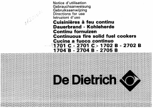 Manual De Dietrich 1704 B Range