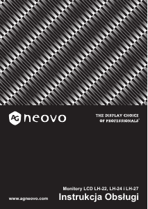 Instrukcja AG Neovo LH-22 Monitor LCD