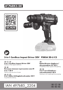 Handleiding Parkside IAN 497685 Schroef-boormachine