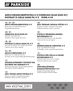 Manuale Parkside IAN 432744 Pistola incollatrice