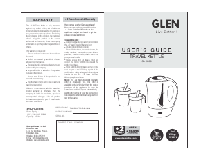 Bruksanvisning Glen GL 9009 Vattenkokare