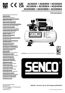 Kasutusjuhend Senco AC32024 Kompressor