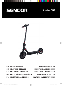 Instrukcja Sencor Scooter ONE Skuter elektryczny