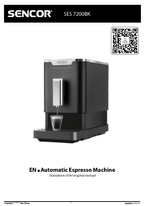 Handleiding Sencor SES 7200BK Espresso-apparaat
