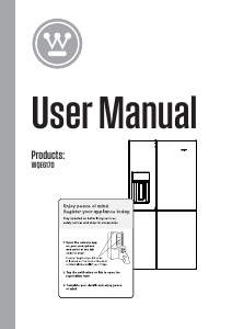 Handleiding Westinghouse WQE6170BB Koel-vries combinatie
