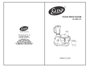 Handleiding Glen GL 4051 LX Keukenmachine