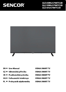 Handleiding Sencor SLE 55MUS700TCSB LED televisie