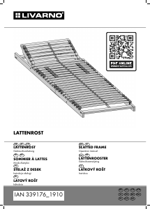 Manual Livarno IAN 339176 Slatted Bed Base