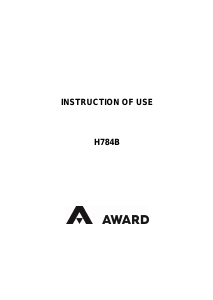 Manual Award H784B Hob