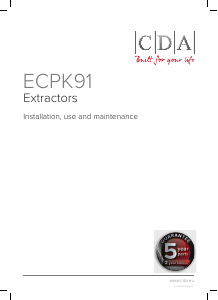 Handleiding CDA ECPK91SS Afzuigkap