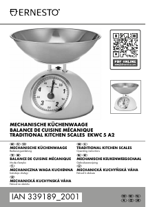 Návod Ernesto IAN 339189 Kuchynská váha
